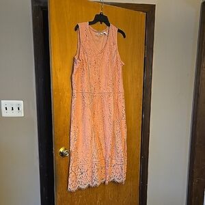 Peach lace dress